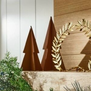 Studio McGee Leather Christmas Tree Set 8in & 10in -  Threshold NEW!